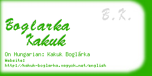 boglarka kakuk business card